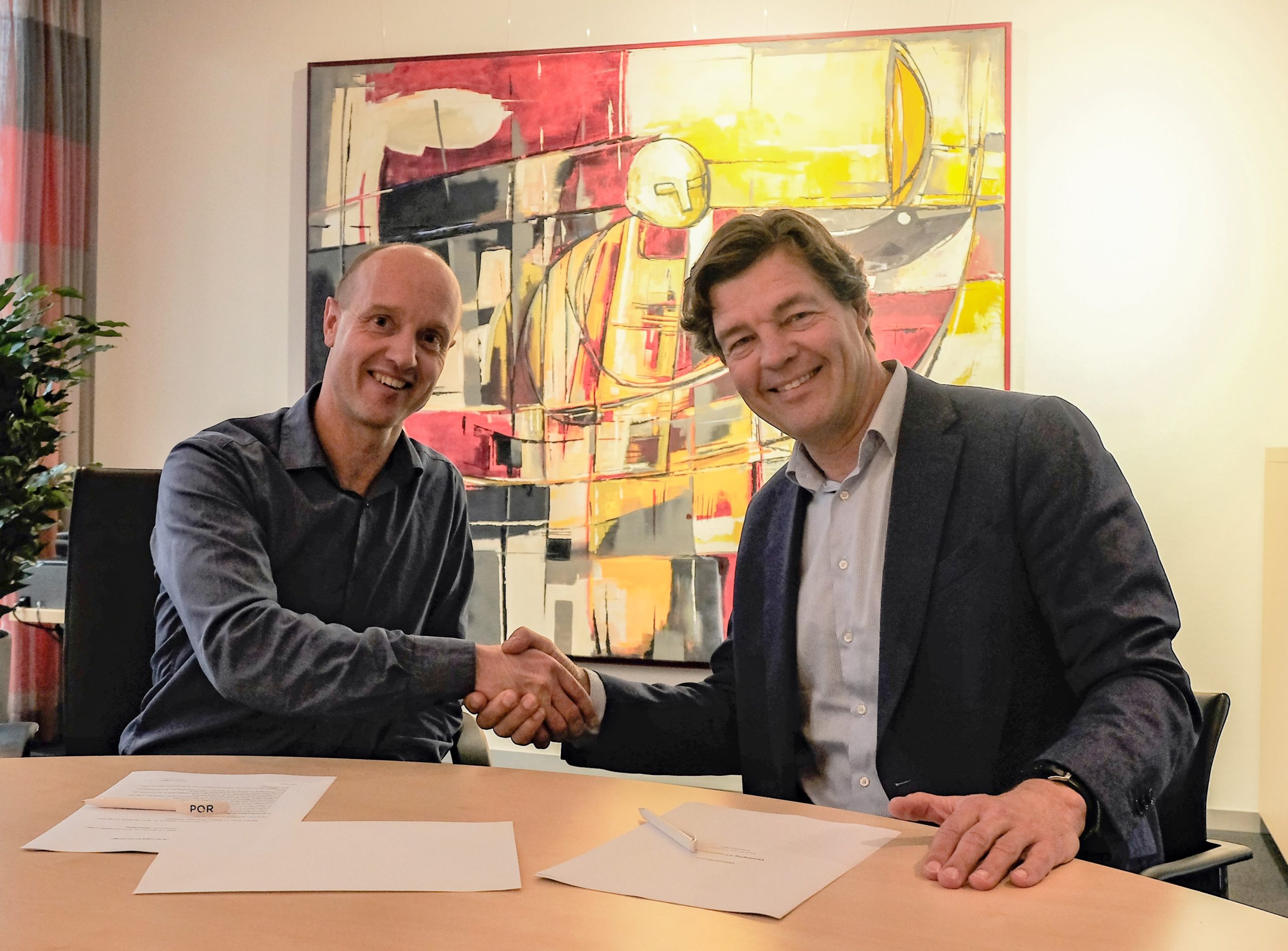 Sjeke Berends (Gemeente Boxmeer) en Erik Wiechers (PQR)